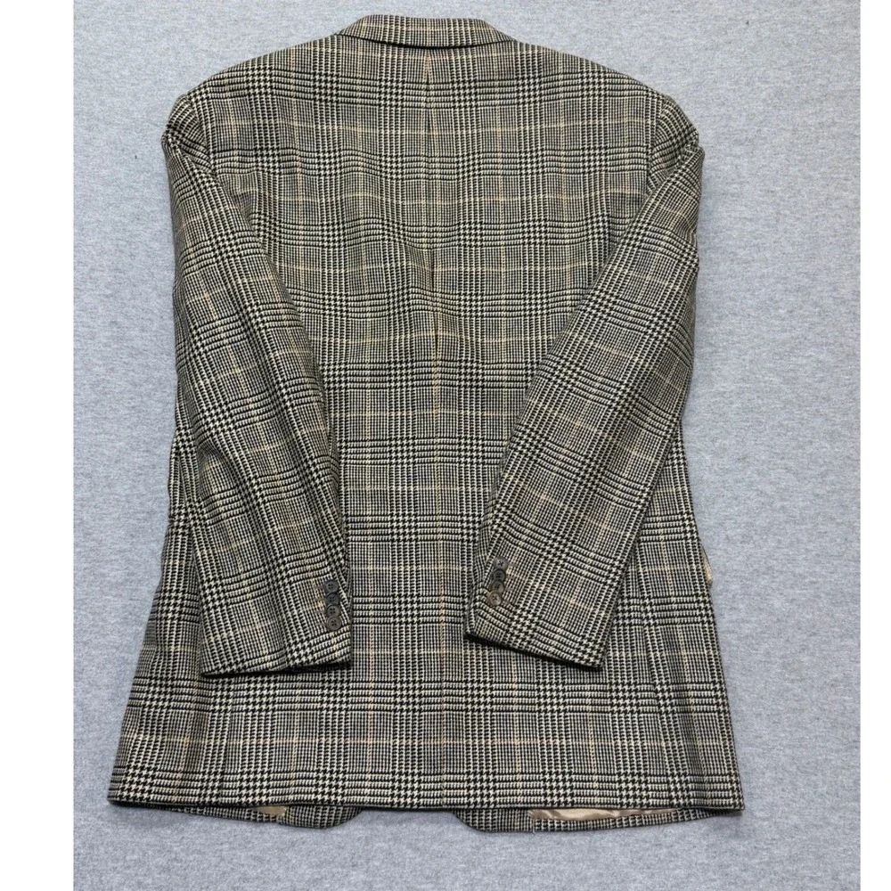 Isaia Napoli 100% Marco G Cashmere Blazer Sport Coat 42 Brown Glen Plaid Italy